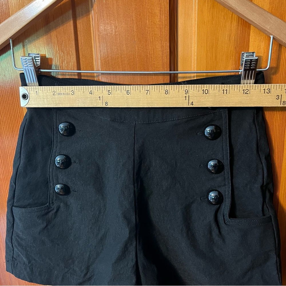 Voodoo Vixen Pin Up Black Shorts Womens Small Rockabilly 50s Style Stylish - Picture 8 of 12